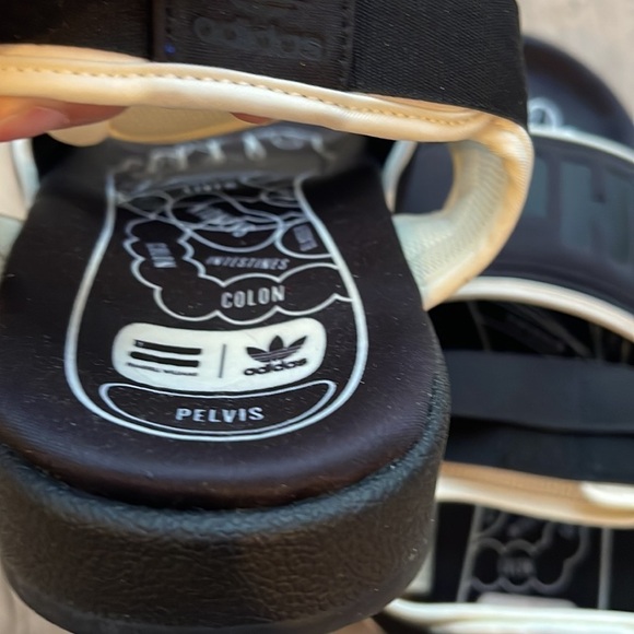 Pharrell x Adilette 2.0 Slide 'Black White sz 13 - Picture 5 of 13